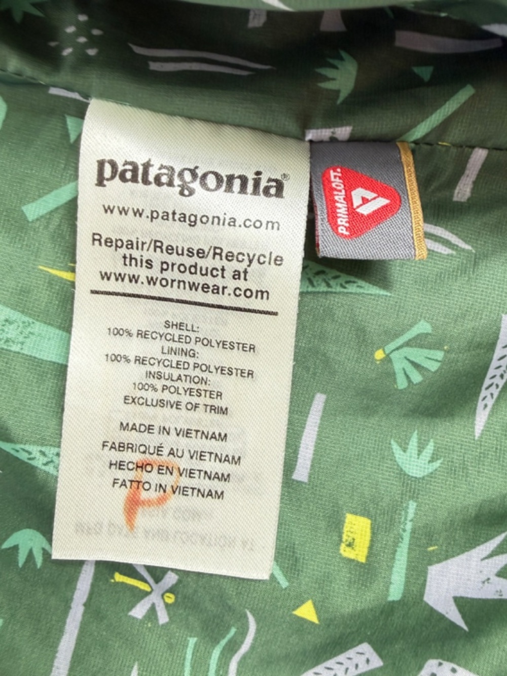 Patagonia Nano Puff Jacket Womens Yellow PrimaLoft Insulated Coat Size L - Picture 4 of 8